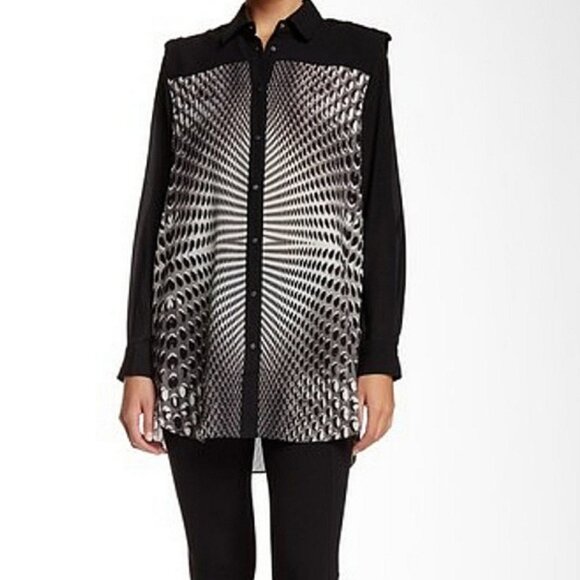 L.A.M.B. Techno Dot Button Down Shirt - Picture 1 of 7